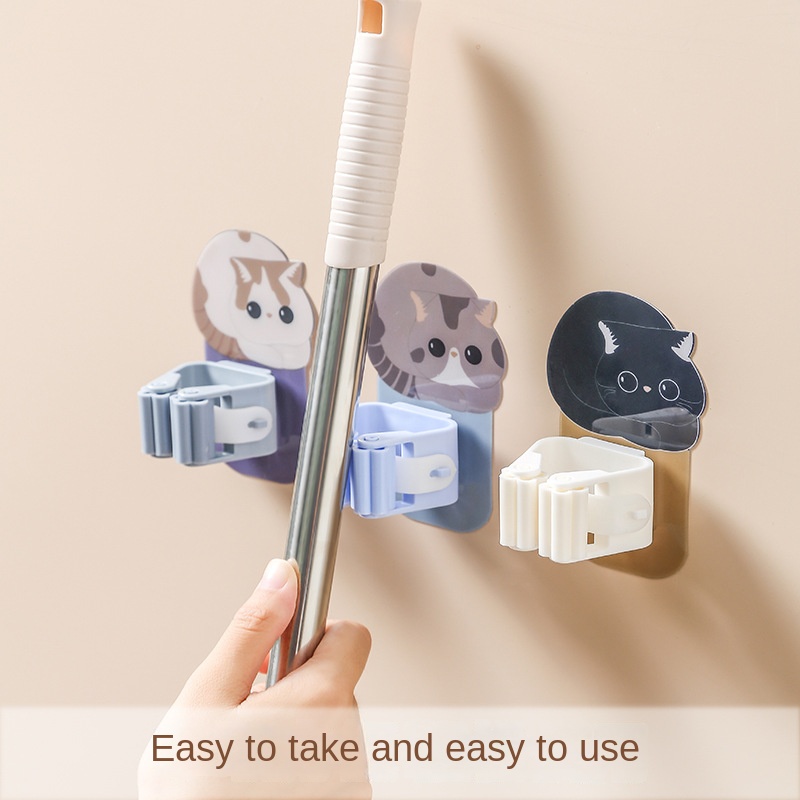 3/4PCS Mop Holder Self-adhesiv - Home Edit Bathroom Storage 评论和价格