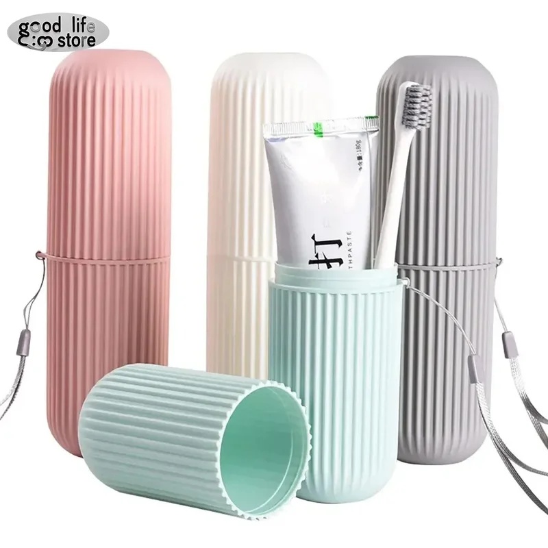 1/2pcs Portable Toothbrush Cup - Home Edit Bathroom Storage 评论和价格
