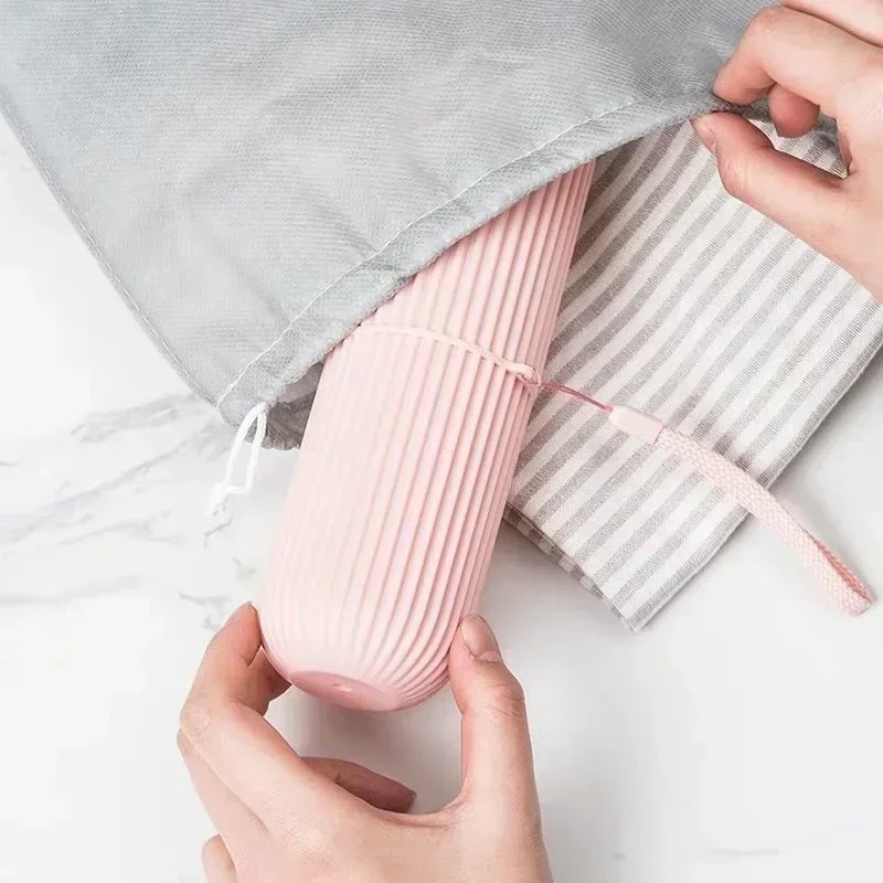 1/2pcs Portable Toothbrush Cup - Home Edit Bathroom Storage 评论和价格